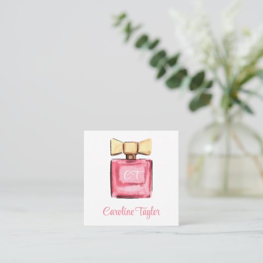 Waterverf Designer Parfum Gift Enclosure Notitiekaartje (Staand voorkant)