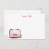 Waterverf Designer portemonnee handtas gepersonali Bedankkaart (Voorkant / Achterkant)