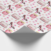 Waterverf Designer Schoenentas & Parfum Cadeaupapier (Hoek)