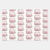 Waterverf Designer Schoenentas & Parfum Inpakpapier Vel (Voorkant 3)