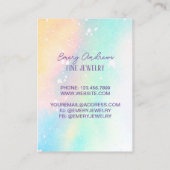 Waterverf Designer Sieraden Oorbel Houder Display Visitekaartje (Achterkant)