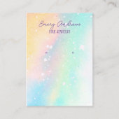 Waterverf Designer Sieraden Oorbel Houder Display Visitekaartje (Voorkant)