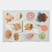 Waterverf Dessert Cake Cookie Pie Oma's Theedoek (Horizontaal)