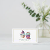 Waterverf Desserts Bakery Baker Dessert Catering Visitekaartje (Staand voorkant)