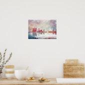 Waterverf Detroit Poster (Keuken)