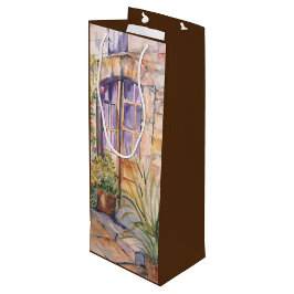  waterverf deur Gift Bag Wijn Cadeautas