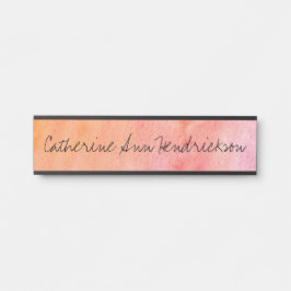 Waterverf Deurbordje