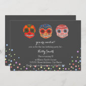 Waterverf Dia de los Muertos Skulls Kaart (Voorkant / Achterkant)