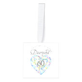 Waterverf diamanten hart 60e Jubileum foto Decoratie (Voorkant)