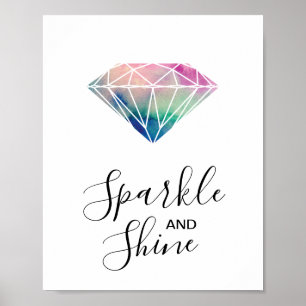 Waterverf Diamond-Inspirerend voor muggen en ganti Poster
