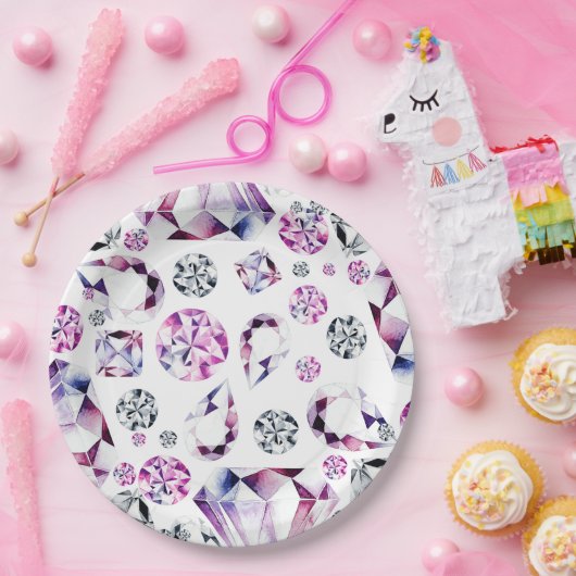 Waterverf Diamond Pareltjes Party Paper Borden Papieren Bordje (Feest)