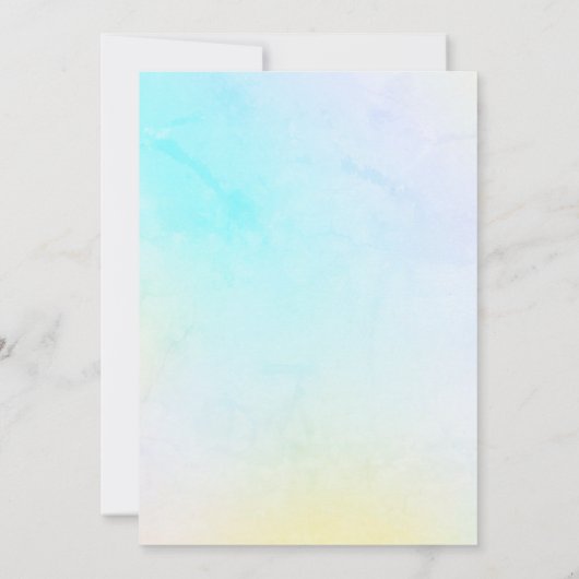 *~* Waterverf Diamond Pastel Beach bruiloft Kaart (Achterkant)