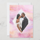 Waterverf Diamond Peach roze Paars Agate Feestdagenkaart (Voorkant)
