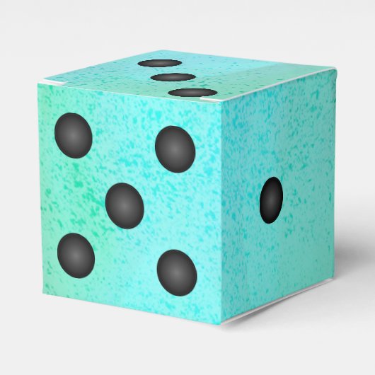 Waterverf Dice of Die Wedding Party Favoriet Box Bedankdoosjes (Voorkant Zijde)