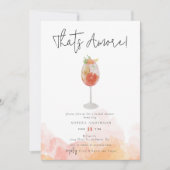 Waterverf die Amore Spritz Vrijgezellenfeest is Kaart (Voorkant)