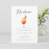 Waterverf die Amore Spritz Vrijgezellenfeest is Kaart (Staand voorkant)