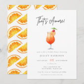 Waterverf die Amore Spritz Vrijgezellenfeest is Kaart (Voorkant / Achterkant)