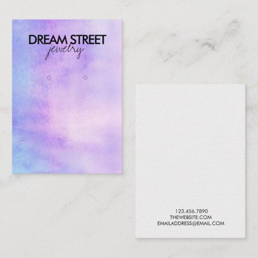 Waterverf die beeldscherm Kaart verdient Visitekaartje (Voorkant / Achterkant)