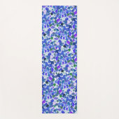 Waterverf die blauw Paars lederen patroon laat val Yogamat (Voorkant)