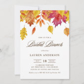 Waterverf die de herfst van Bridal Brunch laat val Kaart (Voorkant)