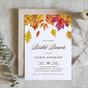 Waterverf die de herfst van Bridal Brunch laat val Kaart