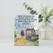 Waterverf die de Hoogten van Emily Bronte Citaat Briefkaart (Staand voorkant)