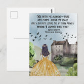 Waterverf die de Hoogten van Emily Bronte Citaat Briefkaart (Voorkant / Achterkant)