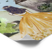 Waterverf die de Hoogten van Emily Bronte Citaat Poster (Hoek)