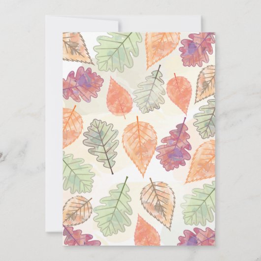 Waterverf die de Uitnodiging van de Bridal van de  (Achterkant)