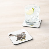 Waterverf die een koekoek schildert bier onderzetter (Rechterzijde)