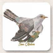Waterverf die een koekoek schildert bier onderzetter (Voorkant)