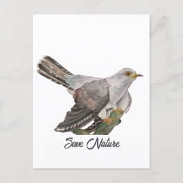 Waterverf die een koekoek schildert briefkaart