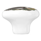 Waterverf die een koekoek schildert keramische knop (Zijkant)