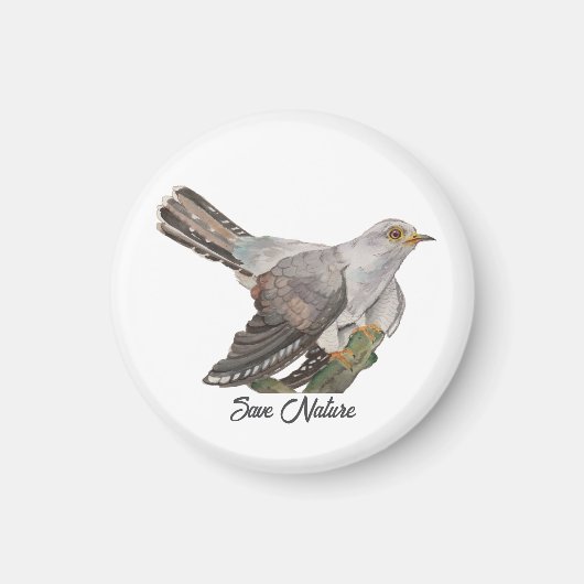 Waterverf die een koekoek schildert magneet (Voorkant)