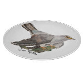 Waterverf die een koekoek schildert snijplank (Hoek)