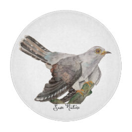 Waterverf die een koekoek schildert snijplank