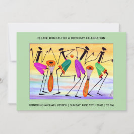 Waterverf die geluk uitdrukt kaart