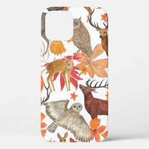 Waterverf die herfstbossen schildert met achtergro Case-Mate iPhone case