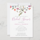 Waterverf die het Vrijgezellenfeest van de bloemen Kaart (Voorkant)