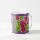 Waterverf Diepe roze rozen Koffiemok (Voorkant rechts)