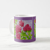 Waterverf Diepe roze rozen Koffiemok (Voorkant links)