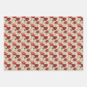 Waterverf dieprode blush tulpen Narcissus Spring Inpakpapier Vel (Voorkant 3)