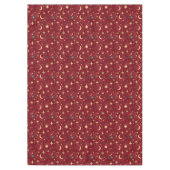 Waterverf dieprode feestelijke kersthemel zitplaat tafelkleed (Voorkant)