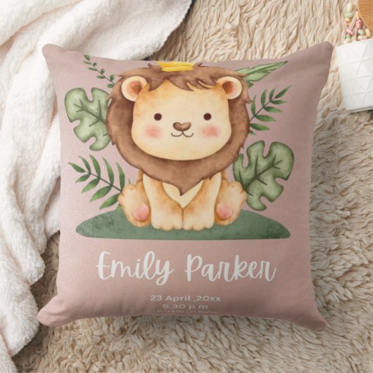 Waterverf Dier Leuke Safari Leeuw Kussen (Deken)