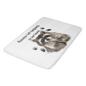 Waterverf Dier met schattige gezegden Raccoons Badmat (Gekanteld)