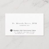 Waterverf Dierdieren Diergeneeskunde Klinisch Visitekaartje (Achterkant)