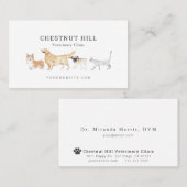 Waterverf Dierdieren Diergeneeskunde Klinisch Visitekaartje (Voorkant / Achterkant)