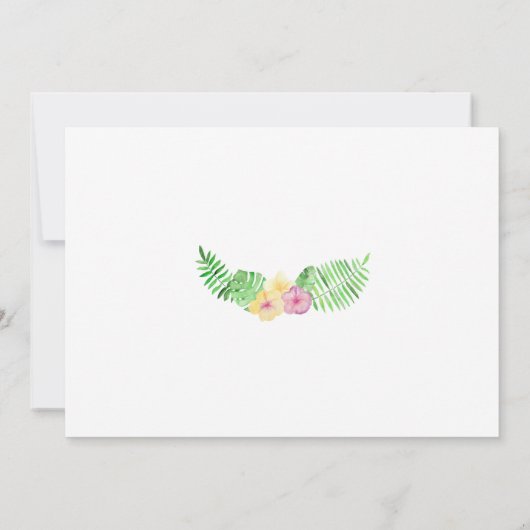 Waterverf Dieren Baby shower Dank u kaart (Achterkant)