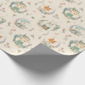 Waterverf  dieren cadeaupapier (Hoek)