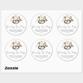 Waterverf dieren Faux modern Gold Baby shower Ronde Sticker (Vel)